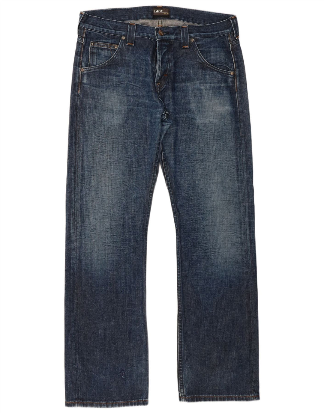 Lee Herren Flint Bootcut Jeans W33 L32 Blaue Baumwolle