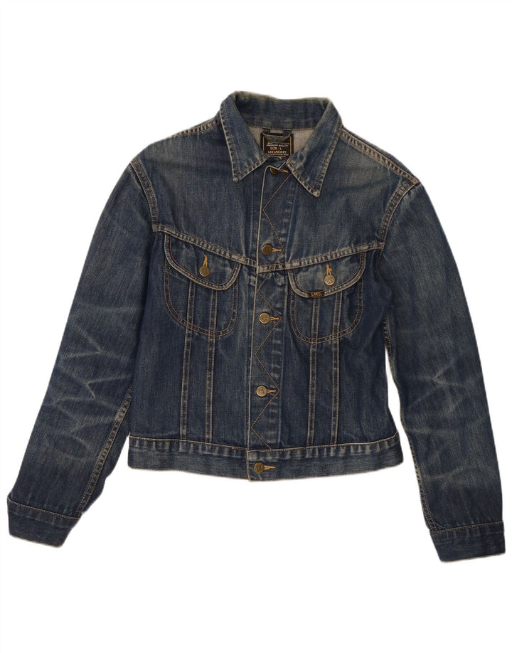 Lee Damen Jeansjacke UK 14 Große blaue Baumwolle
