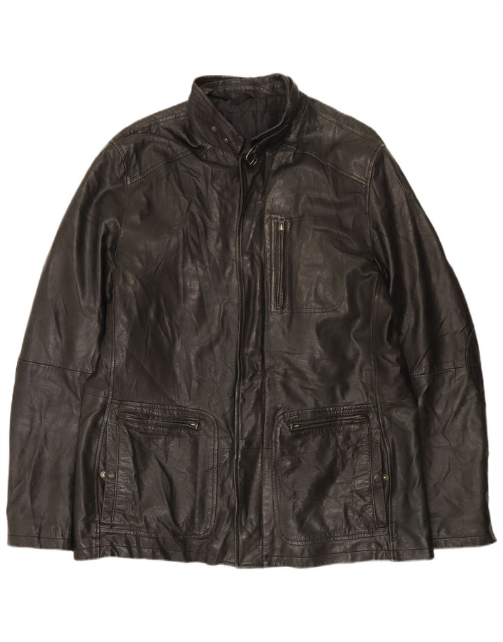 Vintage Herren Lederjacke UK 42 XL Schwarz