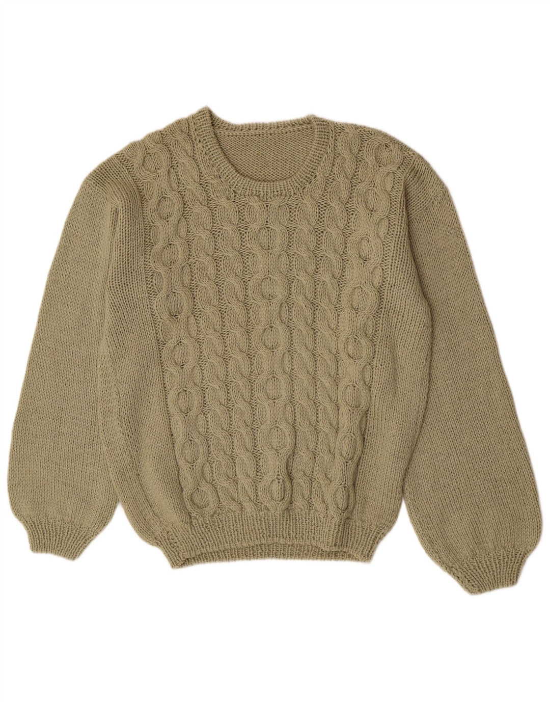 Vintage Herren Pullover mit Rundhalsausschnitt, Größe L, Grün