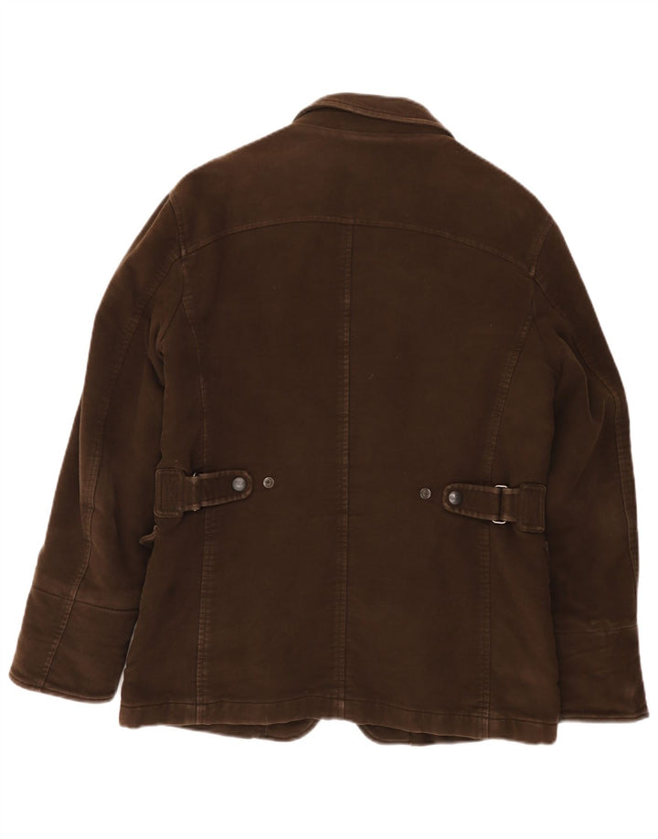 Fay Herren-Utility-Jacke, UK 38, mittelbraune Baumwolle