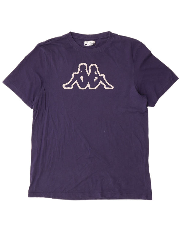 Kappa Herren Grafik T-Shirt Top XL Marineblau