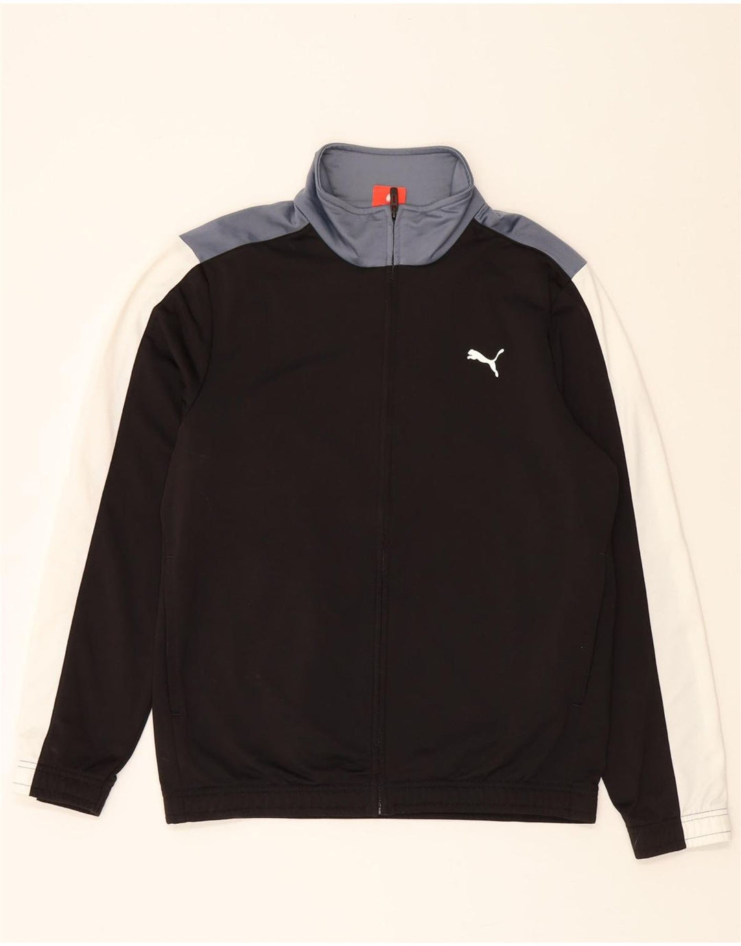 PUMA Mens Tracksuit Top Jacket Small Black Colourblock Polyester Vintage Puma and Second-Hand Puma from Messina Hembry 