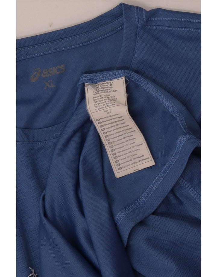 Asics Herren Grafik T-Shirt Top XL Blau Polyester