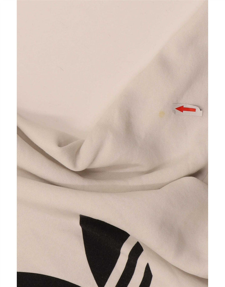 Adidas Herren Grafik-Sweatshirt-Pullover, klein, weiße Baumwolle