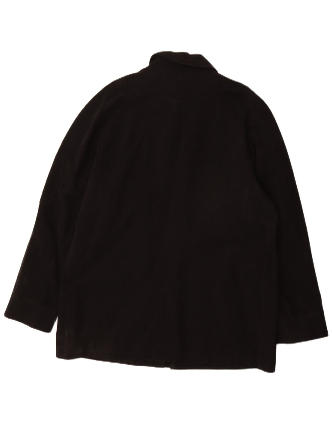 Jaeger Herrenmantel UK 42 XL Schwarz Baumwolle