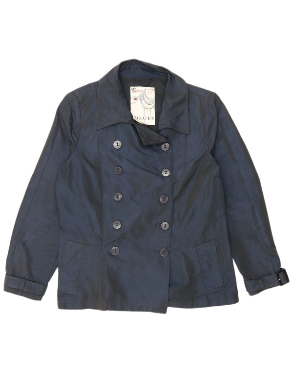i Blues Kurzer zweireihiger Cabanmantel für Damen UK 12 Medium Marineblau
