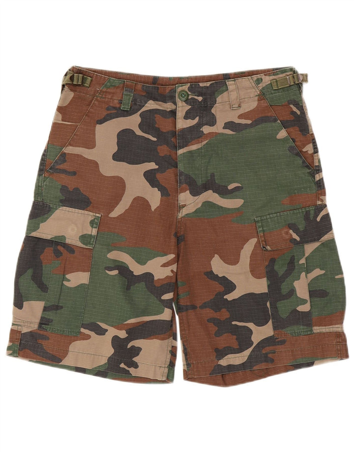 VINTAGE Herren Cargo Shorts XS W30 Mehrfarbige Camouflage-Baumwolle