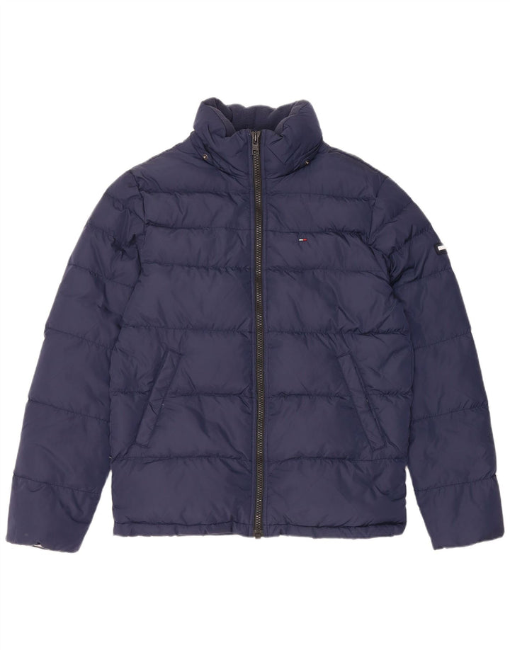 Tommy Hilfiger Herren Wattierte Jacke UK 38 Medium Navy Blue Nylon