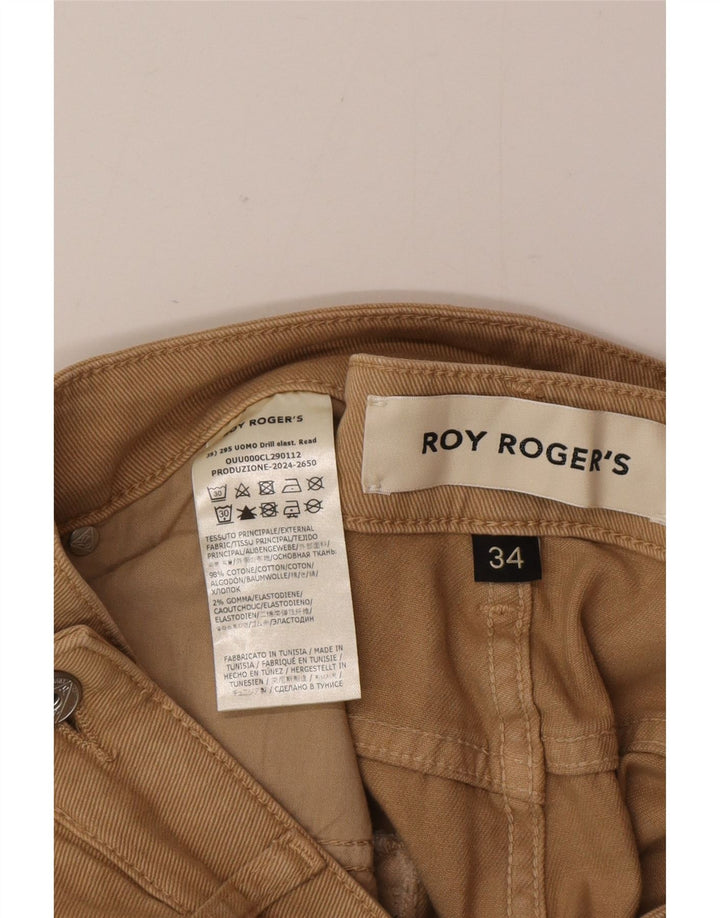 Roy Rogers Herren Straight Jeans W34 L32 Braune Baumwolle