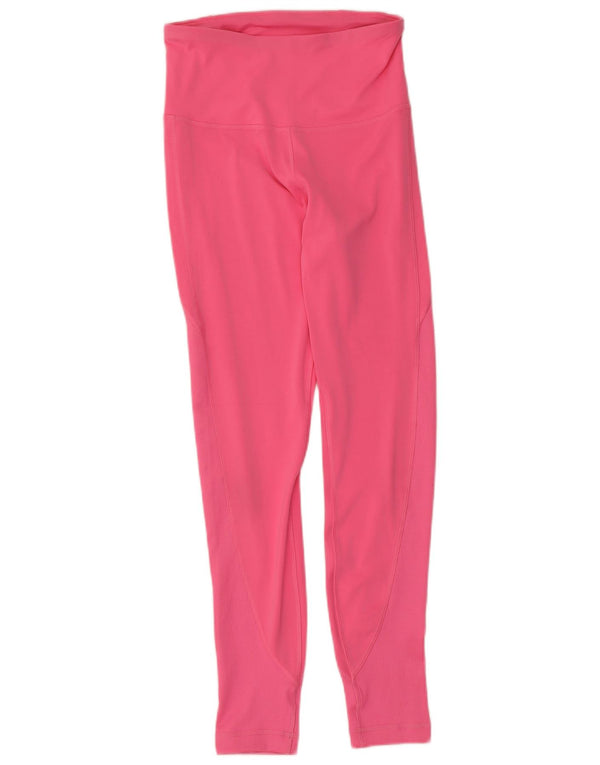 Reebok Damen Leggings UK 8/10 Small Rosa Polyester
