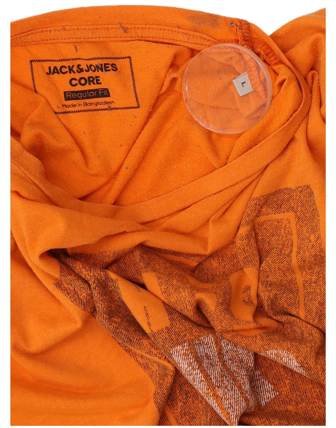 Jack & Jones Herren-T-Shirt mit normaler Passform, Grafik, Größe L, Orange
