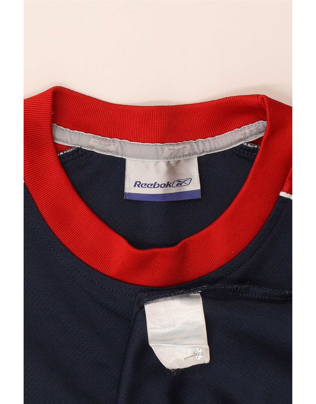 Reebok Herren T-Shirt Top Small Marineblau Colourblock Polyester