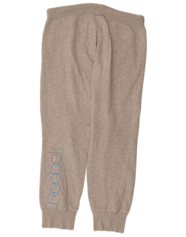 REEBOK Herren-Trainingshose, Jogginghose, Größe L, Grau, Baumwolle