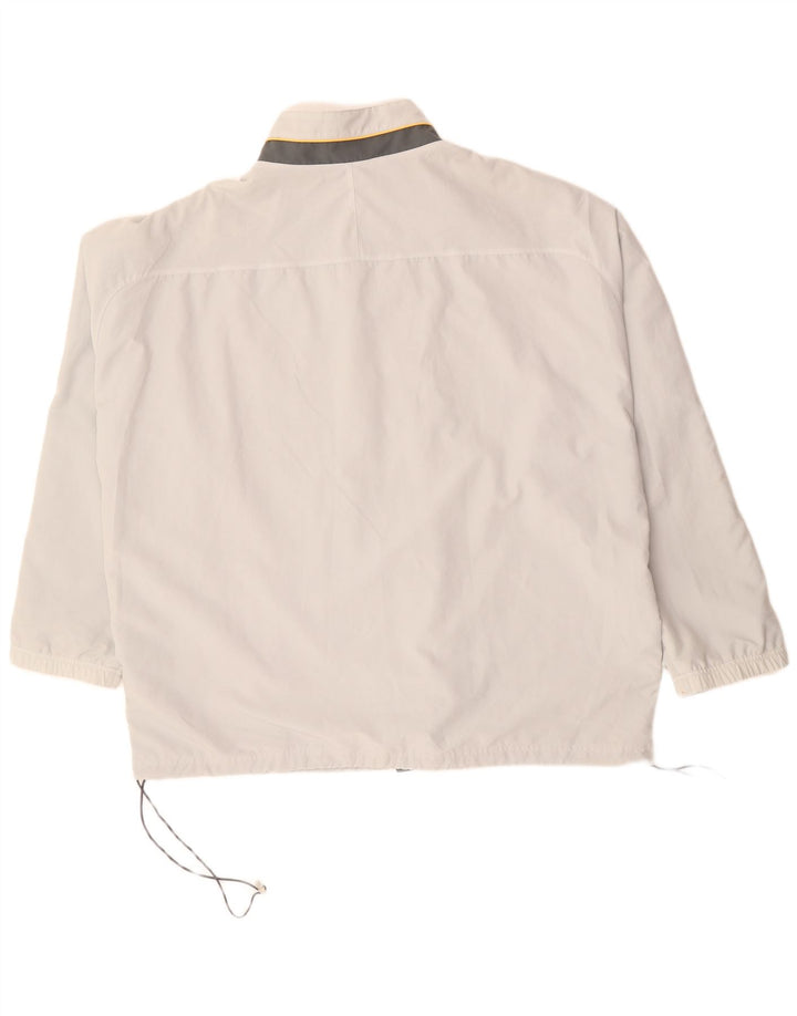 Reebok Herren-Trainingsanzugoberteil, Jacke, 2XL, graues Colourblock-Polyester