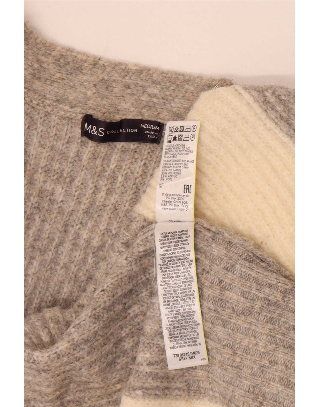 Marks & Spencer Damen Longline-Cardigan-Pullover UK 14 Mittelgrau