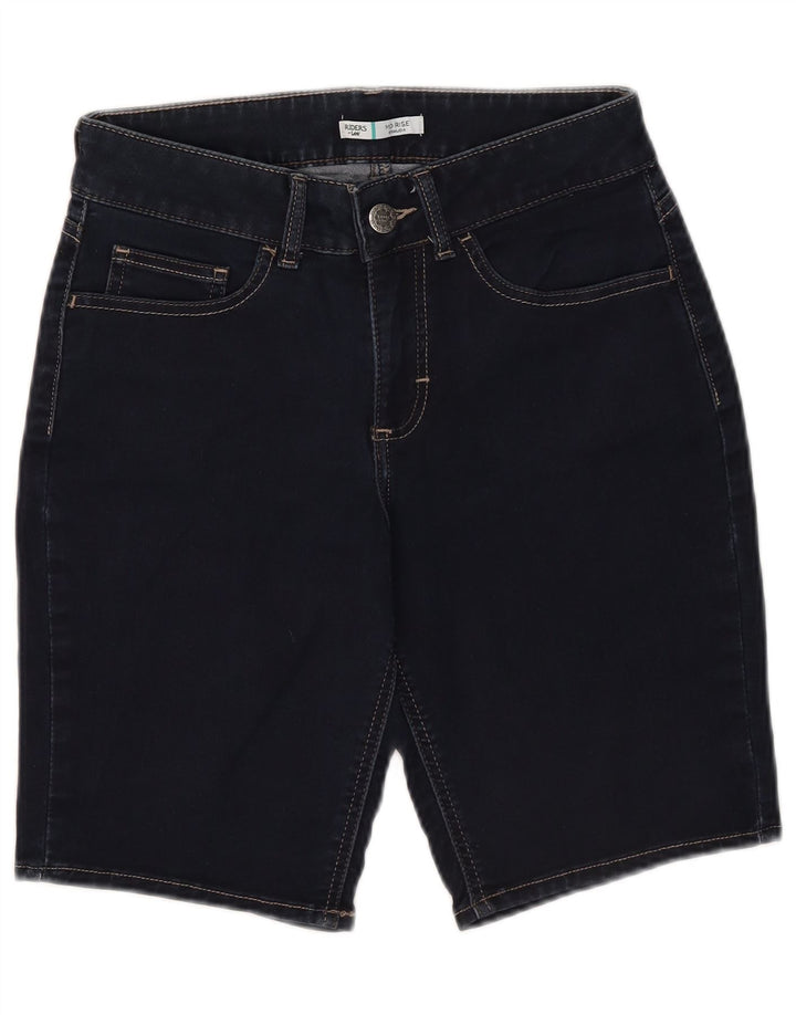 Lee Damen Riders Mid Rise Bermuda Denim Shorts W28 Medium Navy Blue