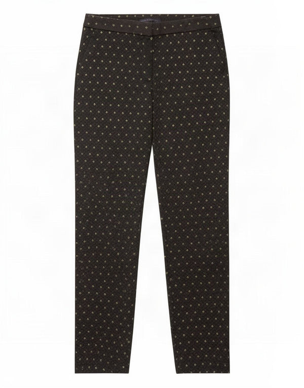 Marks & Spencer Damen Chinohose UK 12 Medium W32 L28 Schwarz Geometrisch