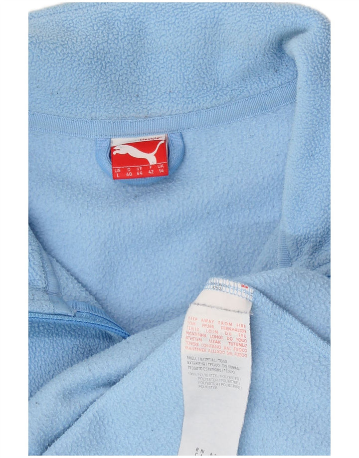 Puma Damen Fleecejacke UK 14 Mittelblaues Polyester