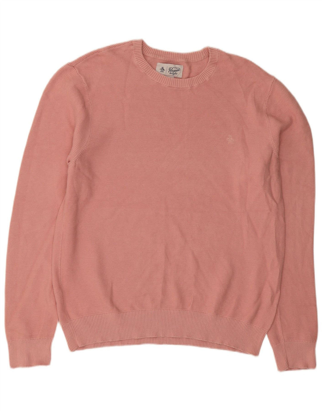 Penguin Herren-Pullover mit Rundhalsausschnitt, XL, rosa Baumwolle