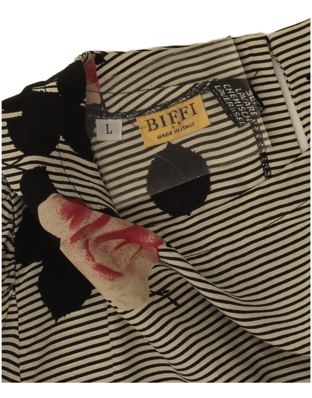 Biffi Langarm-Blusenoberteil für Damen, UK 46, Größe L, grau, geblümt, Seide