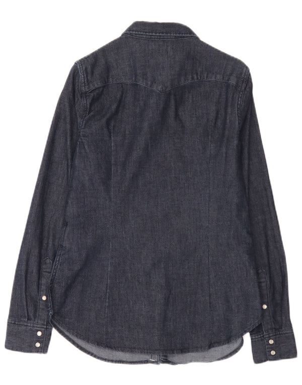 Levi's Tailored Fit Denim-Hemd für Damen, UK 14, mittelmarineblaue Baumwolle