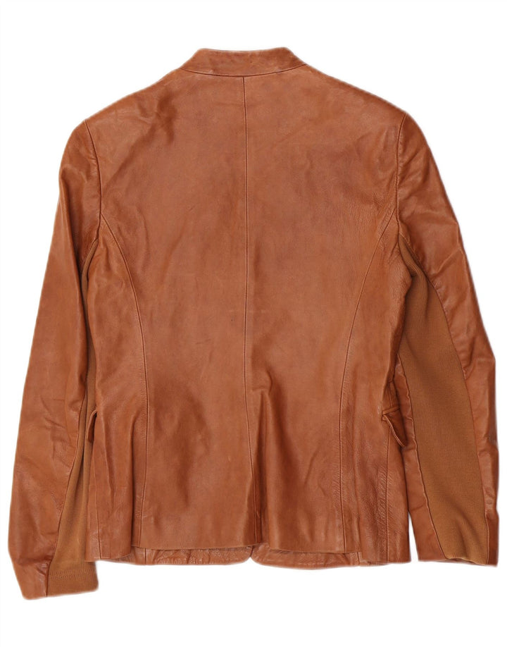 Karen Millen Damen 2-Knopf-Blazerjacke UK 12 Mittelbraun