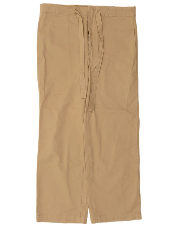 Gerade Freizeithose für Damen von ZARA, Größe S, W26, L29, Beige, Baumwolle