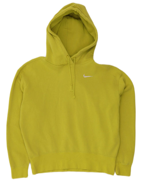 NIKE Damen-Pullover mit übergroßem Kapuzenpullover, Gr. 6, XS, gelbe Baumwolle