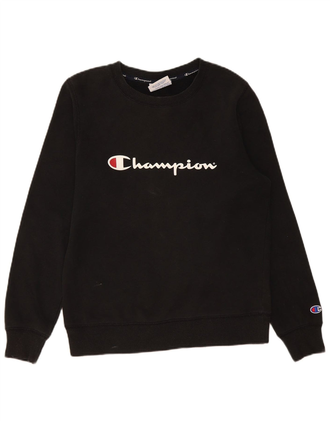 Champion Herren-Sweatshirt mit Grafik, Größe S, schwarze Baumwolle