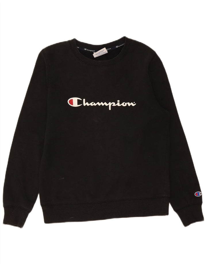 Champion Herren-Sweatshirt mit Grafik, Größe S, schwarze Baumwolle