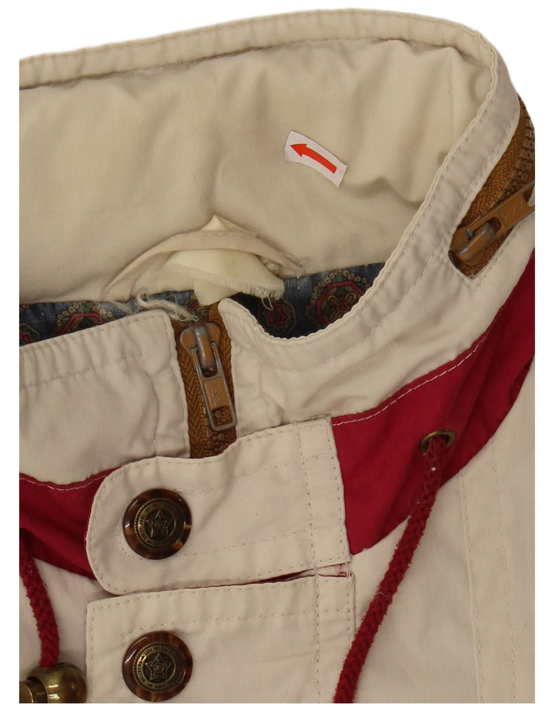VINTAGE Mens Windbreaker Jacket UK 42 XL Off White
