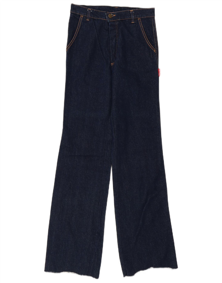 Vintage Damen Bootcut Jeans W30 L33 Marineblaue Baumwolle
