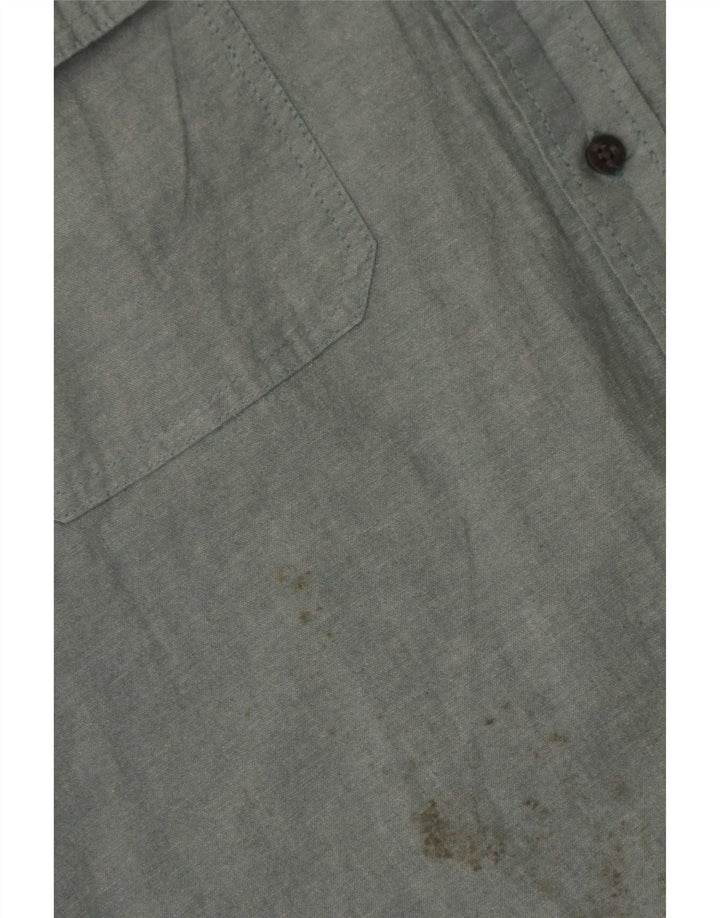 Wrangler Herren Kurzarmhemd 3XL Grüne Baumwolle