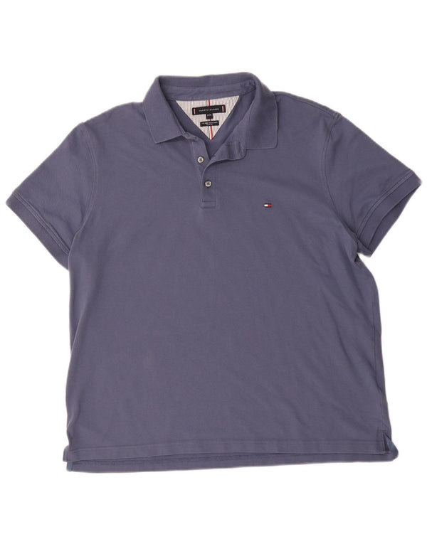 Tommy Hilfiger Herren Slim Fit Poloshirt 3XL Marineblau Baumwolle
