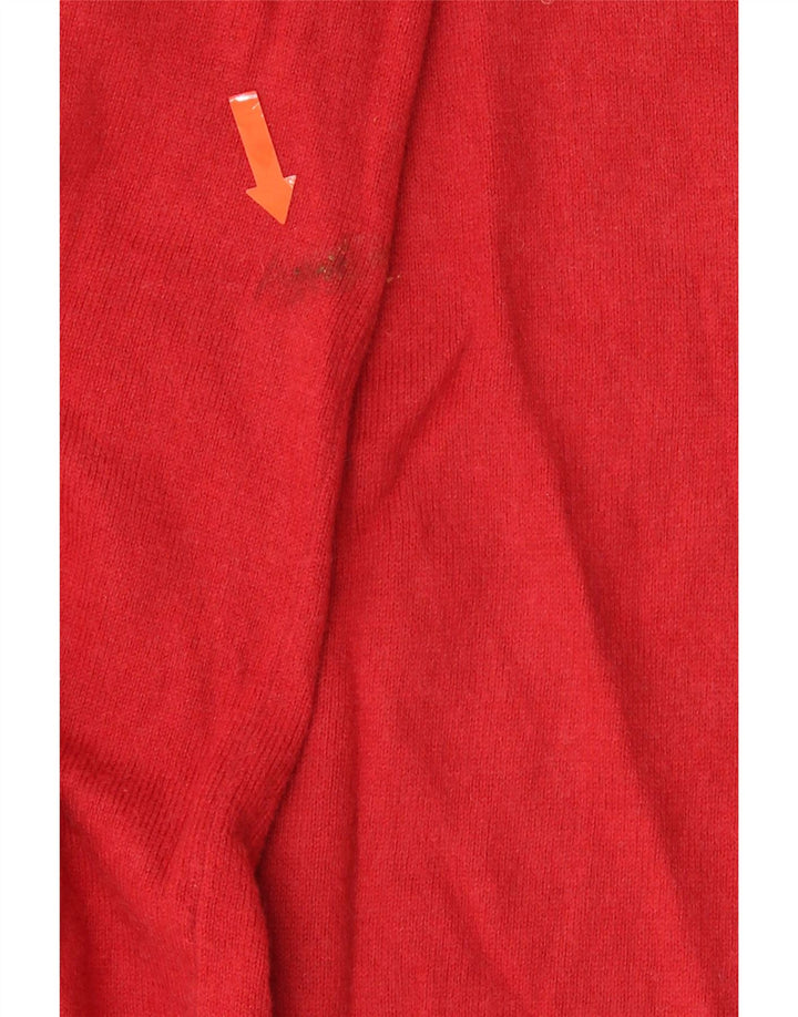 Gap Herren-Pullover mit Rundhalsausschnitt, Größe L, aus roter Baumwolle