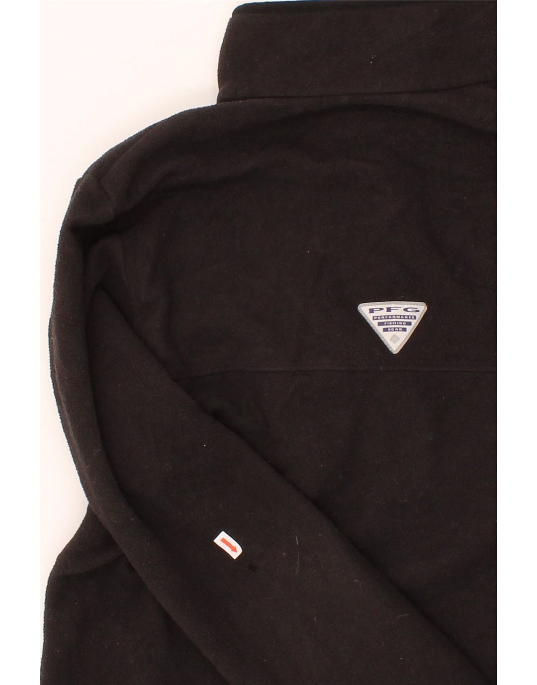 COLUMBIA Mens Zip Neck Fleece Jumper Small Black Polyester Vintage Columbia and Second-Hand Columbia from Messina Hembry 