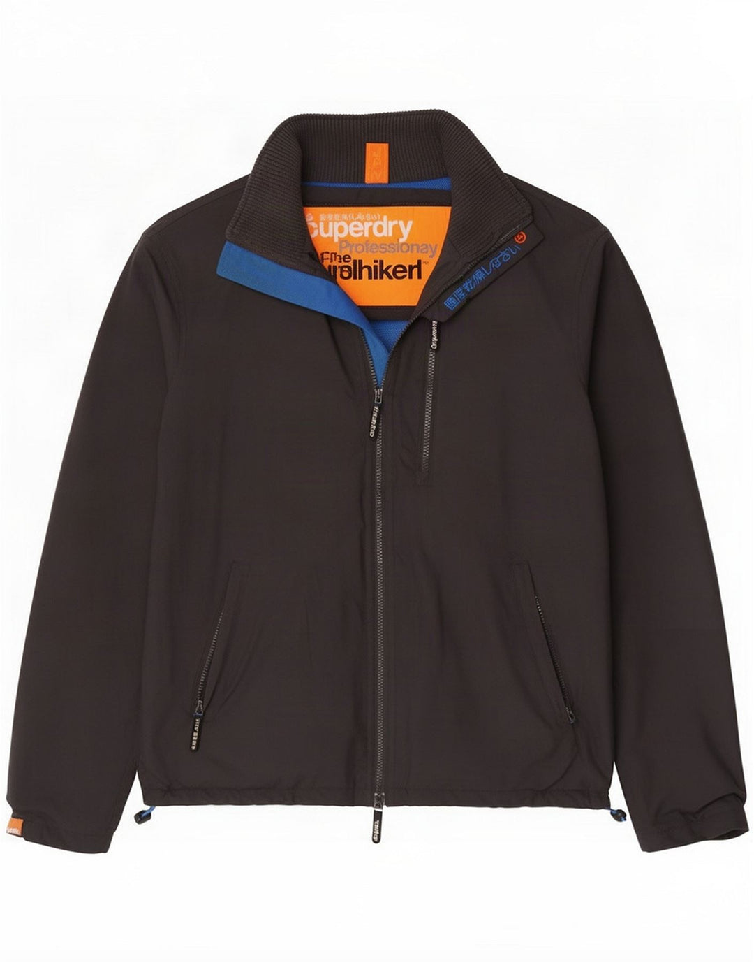 Superdry Herren Regenjacke UK 38 Mittelgraues Nylon