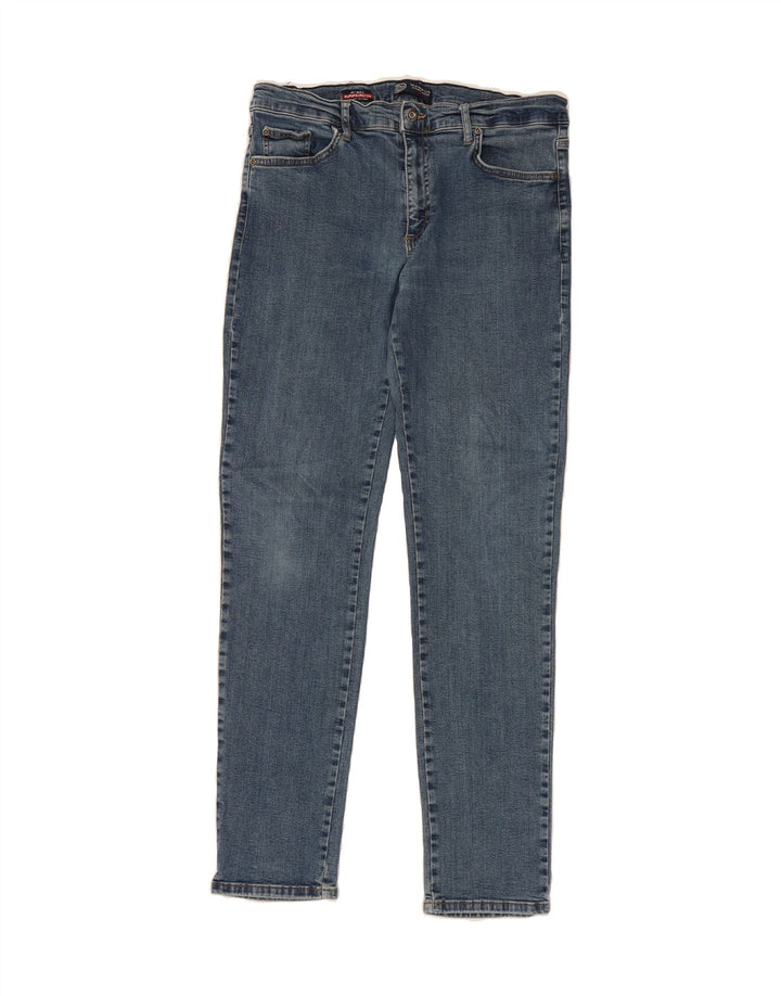 WAMPUM Womens Slim Jeans IT 50 Large W32 L31 Blue Cotton Vintage Wampum and Second-Hand Wampum from Messina Hembry 