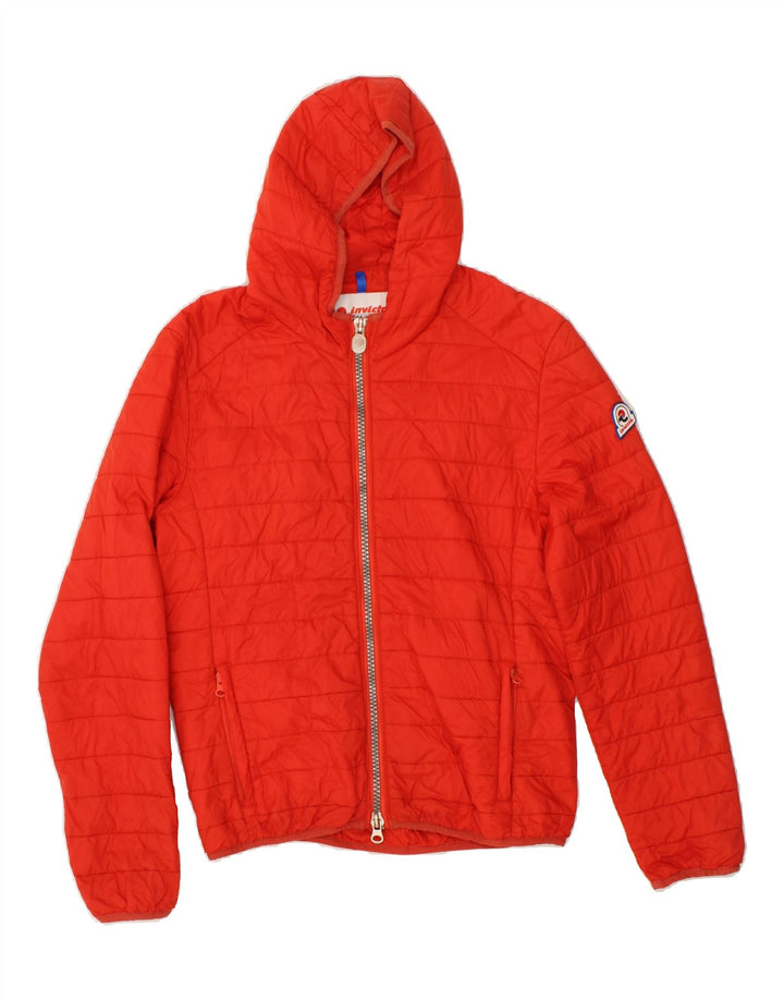 INVICTA Womens Hooded Windbreaker Jacket UK 12 Medium Red Polyamide Vintage Invicta and Second-Hand Invicta from Messina Hembry 