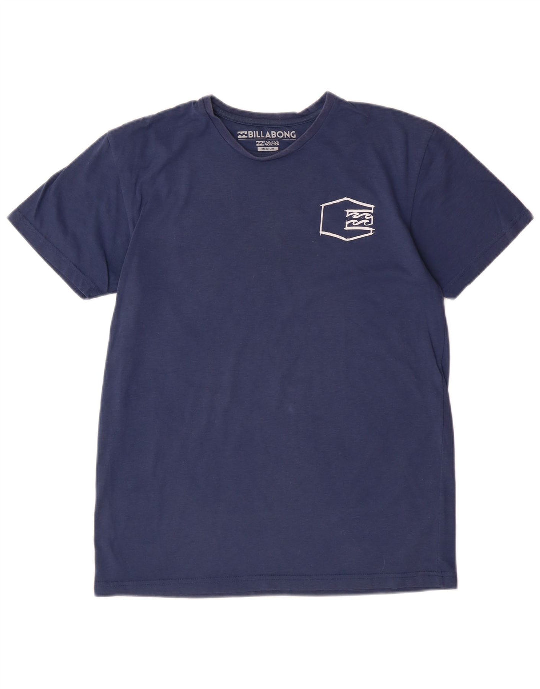 BILLABONG Damen Grafik-T-Shirt-Oberteil UK 14 Medium Marineblau Polyester