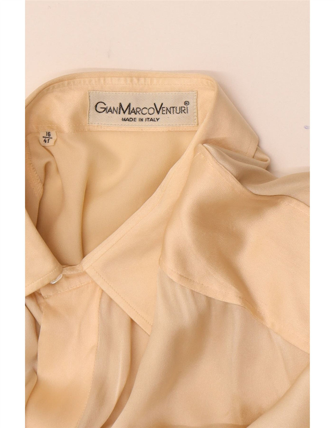 Gian Marco Venturi Herren Militärhemd Größe 16 41 Large Beige