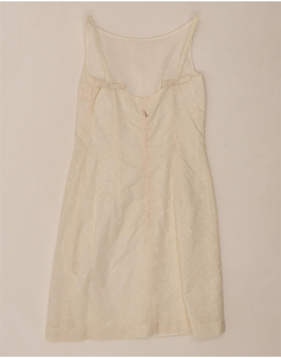 VINTAGE Womens Sleeveless Sheath Dress IT 46 Large Off White Vintage Vintage and Second-Hand Vintage from Messina Hembry 