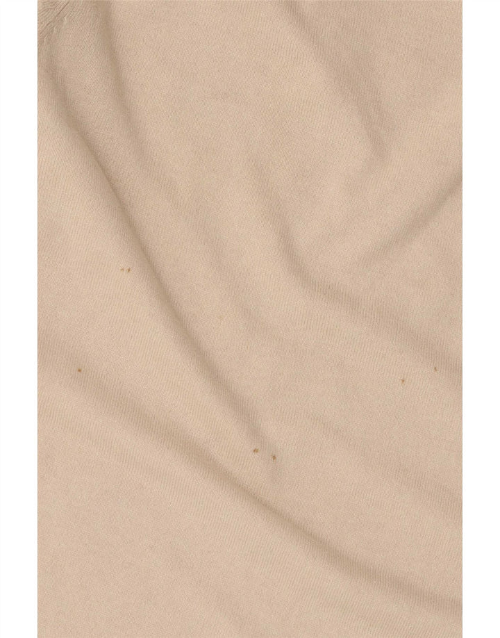 Massimo Dutti Damen-Pullover mit normaler Passform, UK 12, mittelbeige Seide