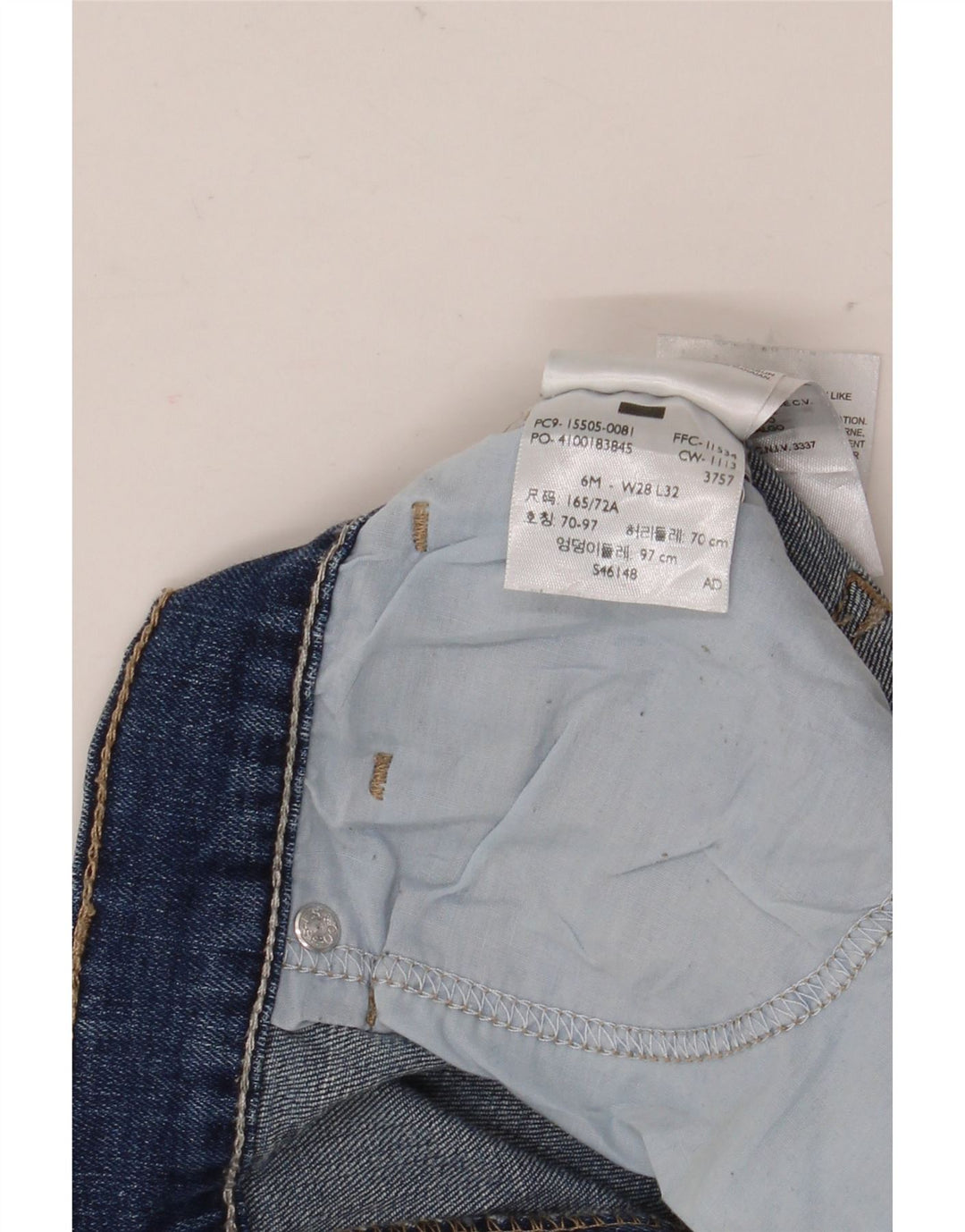 Levi's Damen 505 Straight Jeans US 6 Medium W28 L32 Marineblau Baumwolle