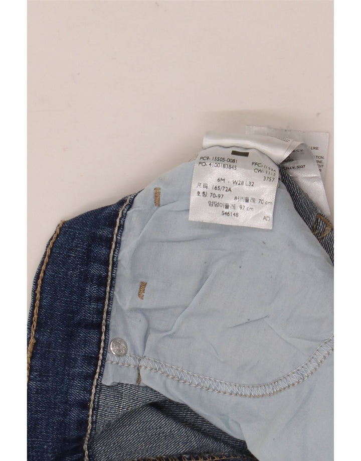 Levi's Damen 505 Straight Jeans US 6 Medium W28 L32 Marineblau Baumwolle