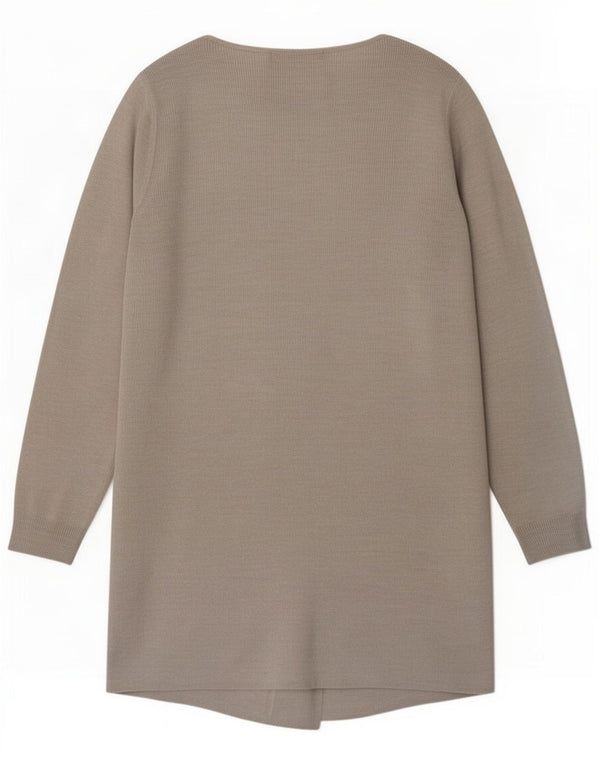 Marks & Spencer Damen Longline-Cardigan-Pullover UK 10 Klein Silber Acryl