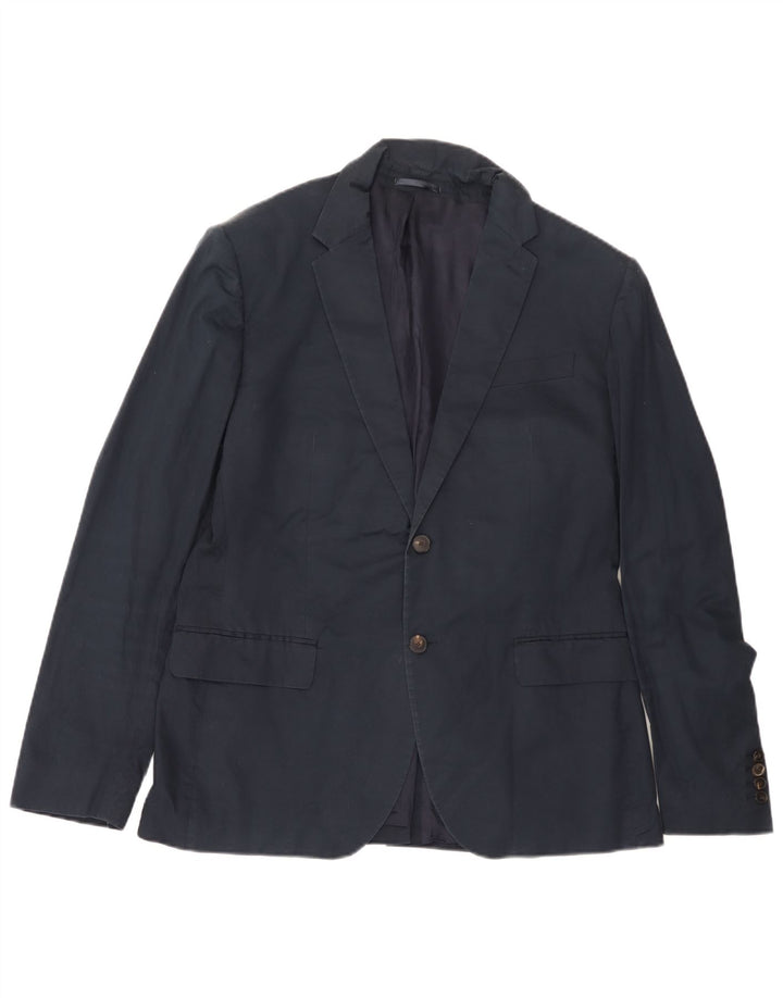 Reiss Herren-Blazer mit 2 Knöpfen, UK 42, XL, Marineblau, Baumwolle