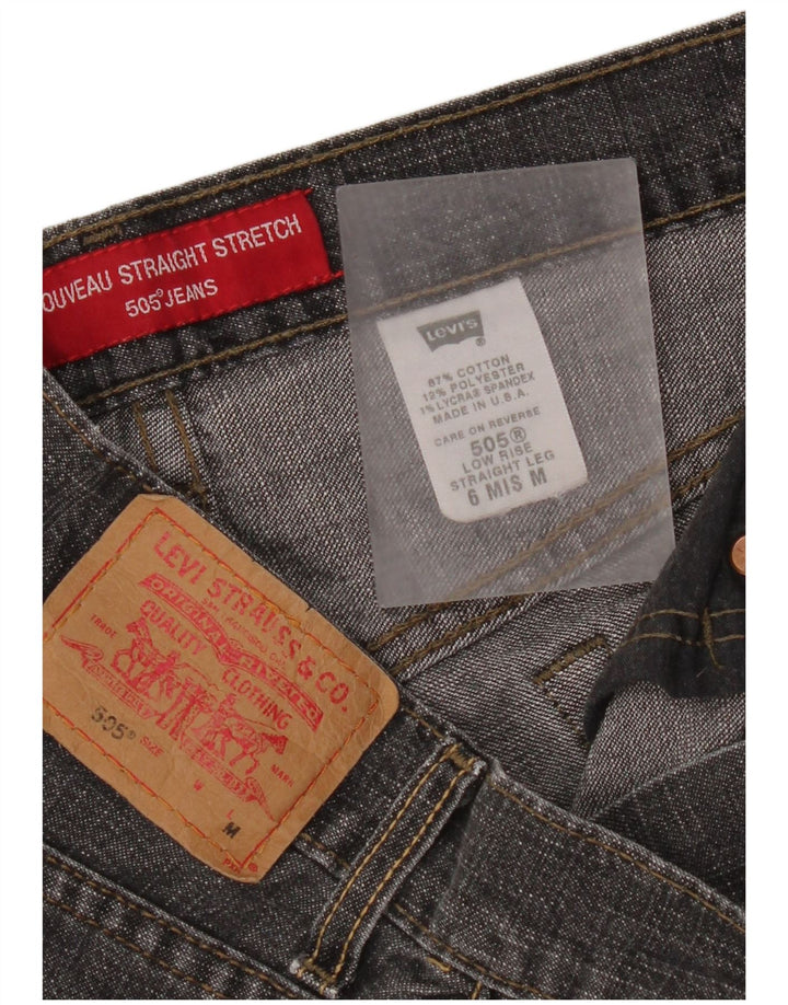Levi's Damen 505 Distressed Straight Jeans US 6 Medium W30 L32 Grau