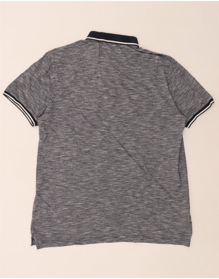 PENGUIN Herren-Poloshirt XL aus grau gesprenkelter Baumwolle